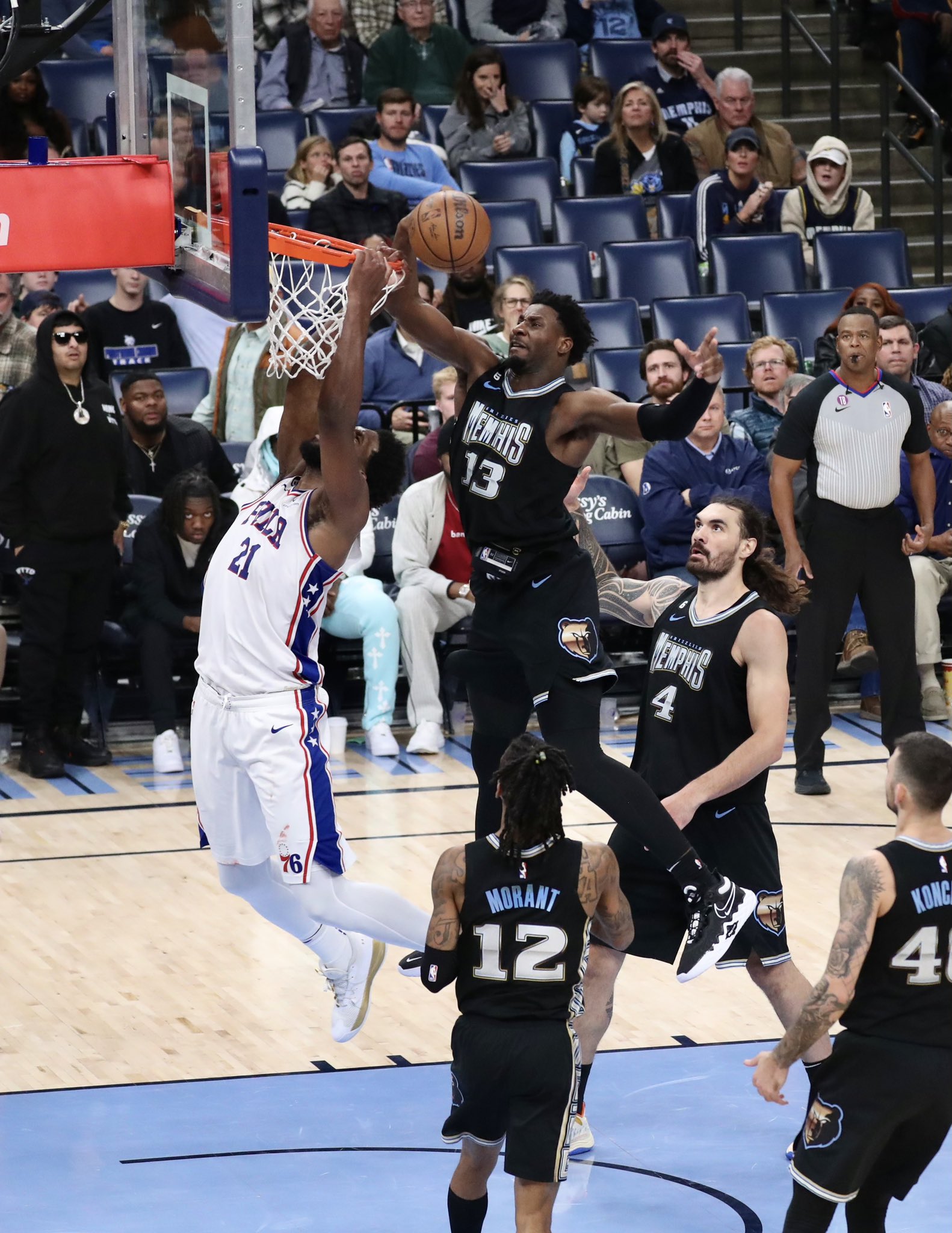 Joel Embiid's block of the year candidate erases Ja Morant drive in final  minute of Sixers' win over Grizzlies 