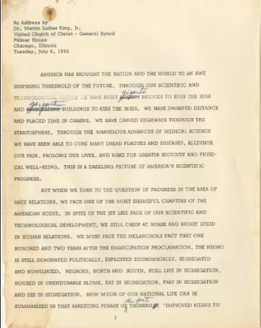 Memphis Flyer University Of Memphis To Display Original Copy Of King S We Shall Overcome Speech